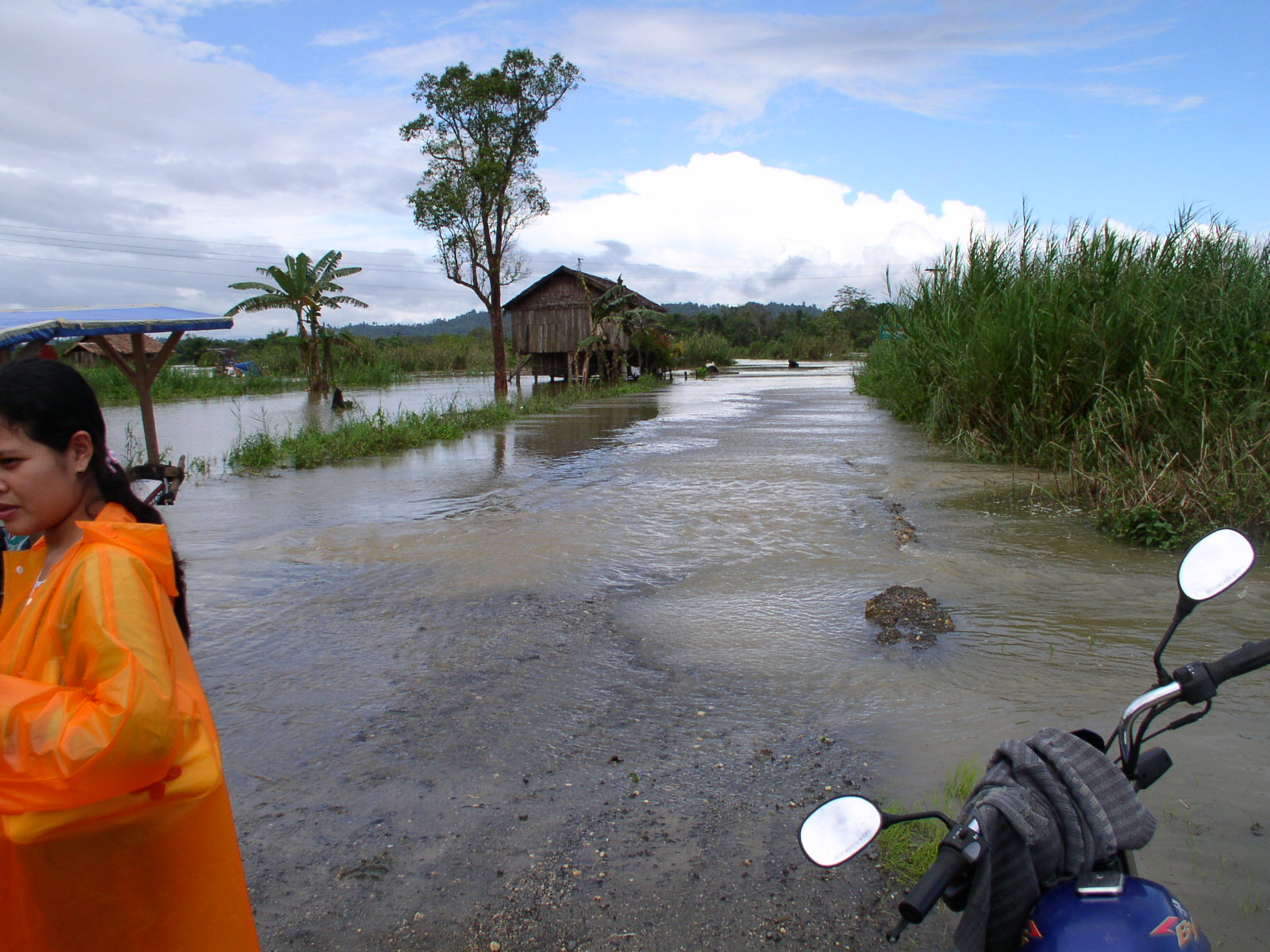 the road flooded out ahead of us